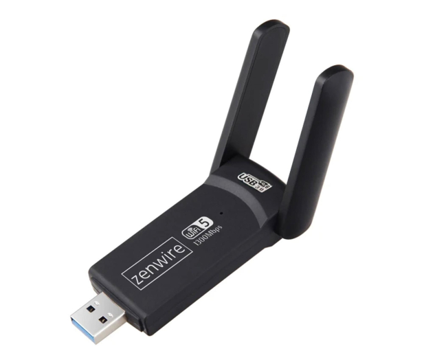 Zenwire Karta Sieciowa Adapter USB 3.0 WiFi 5Ghz 1300Mb - 1604739 - zdjęcie